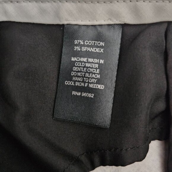 Katherine Barclay Geometric Pattern Cotton Black And Blue Ankle Chino Pants - Picture 6 of 9